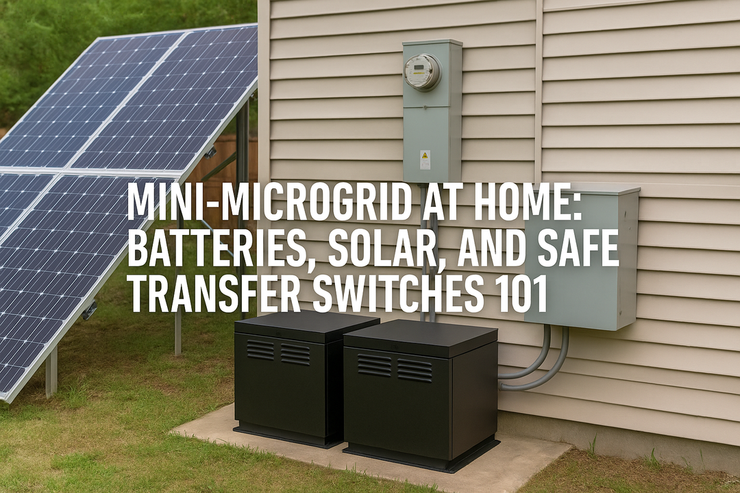 Mini-Microgrid at Home: Batteries, Solar, and Safe Transfer Switches 101