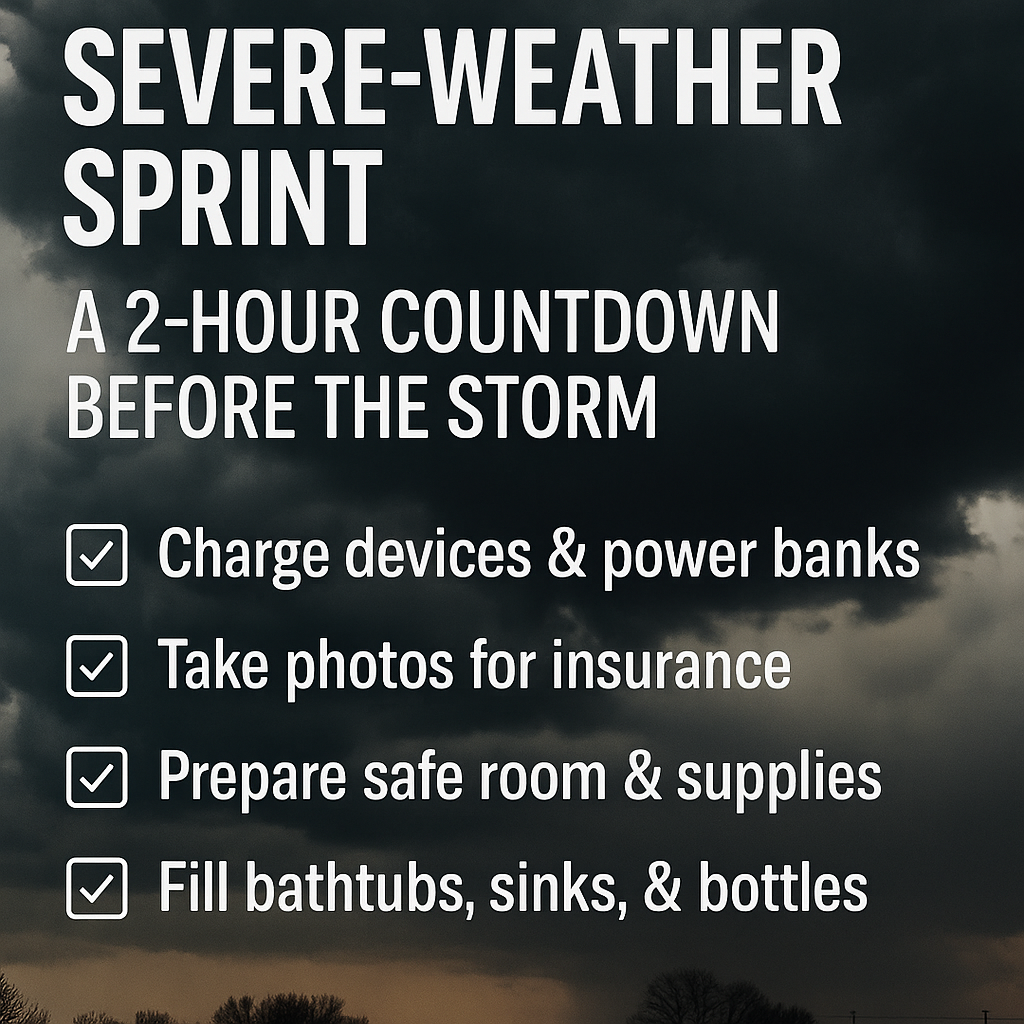 Severe-Weather Sprint: A 2-Hour Countdown Before the Storm