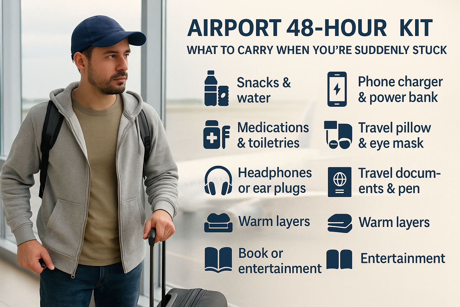 Airport 48-Hour Survival Kit: What to Carry When You’re Suddenly Stuck