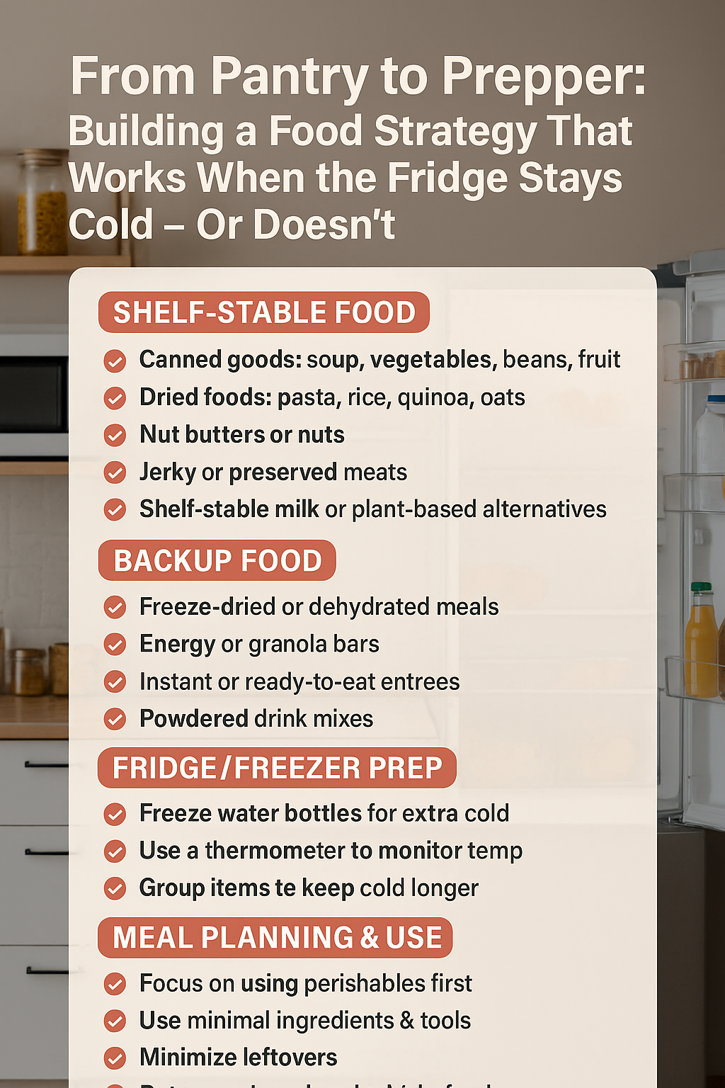 From Pantry to Prepper: Building A Food Strategy That Works When the Fridge Stays Cold - Or Doesn’t