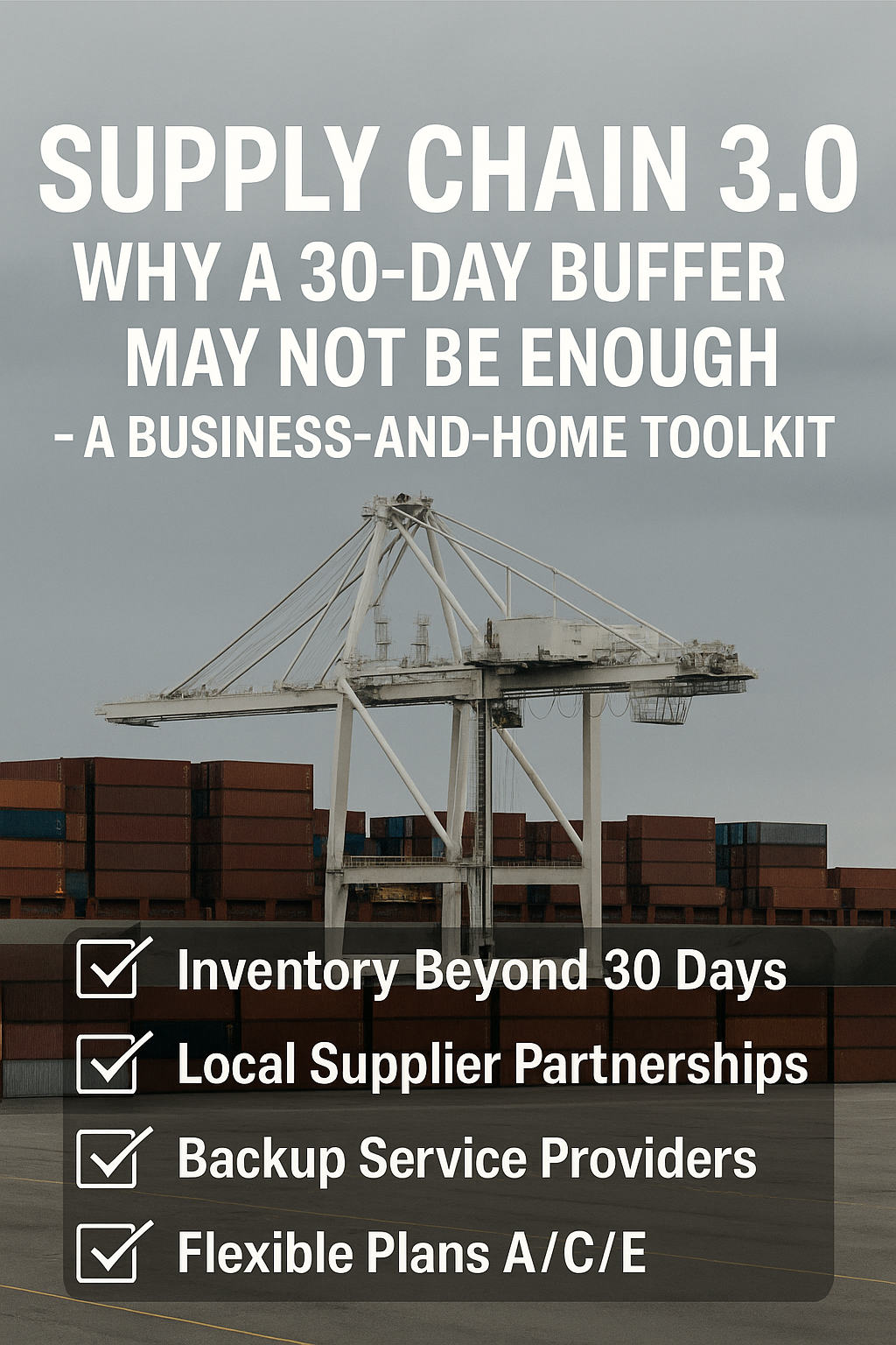 Supply Chain 3.0: Why a 30-Day Buffer May Not Be Enough-A Business-And-Home Toolkit