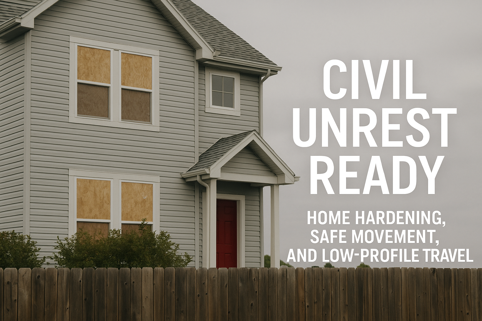 Civil Unrest Ready: Home Hardening, Safe Movement, and Low-Profile Travel