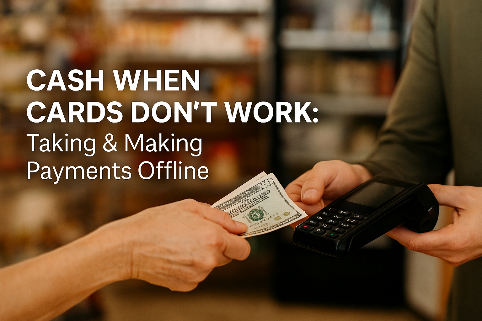 Cash When Cards Don’t Work: Taking & Making Payments Offline