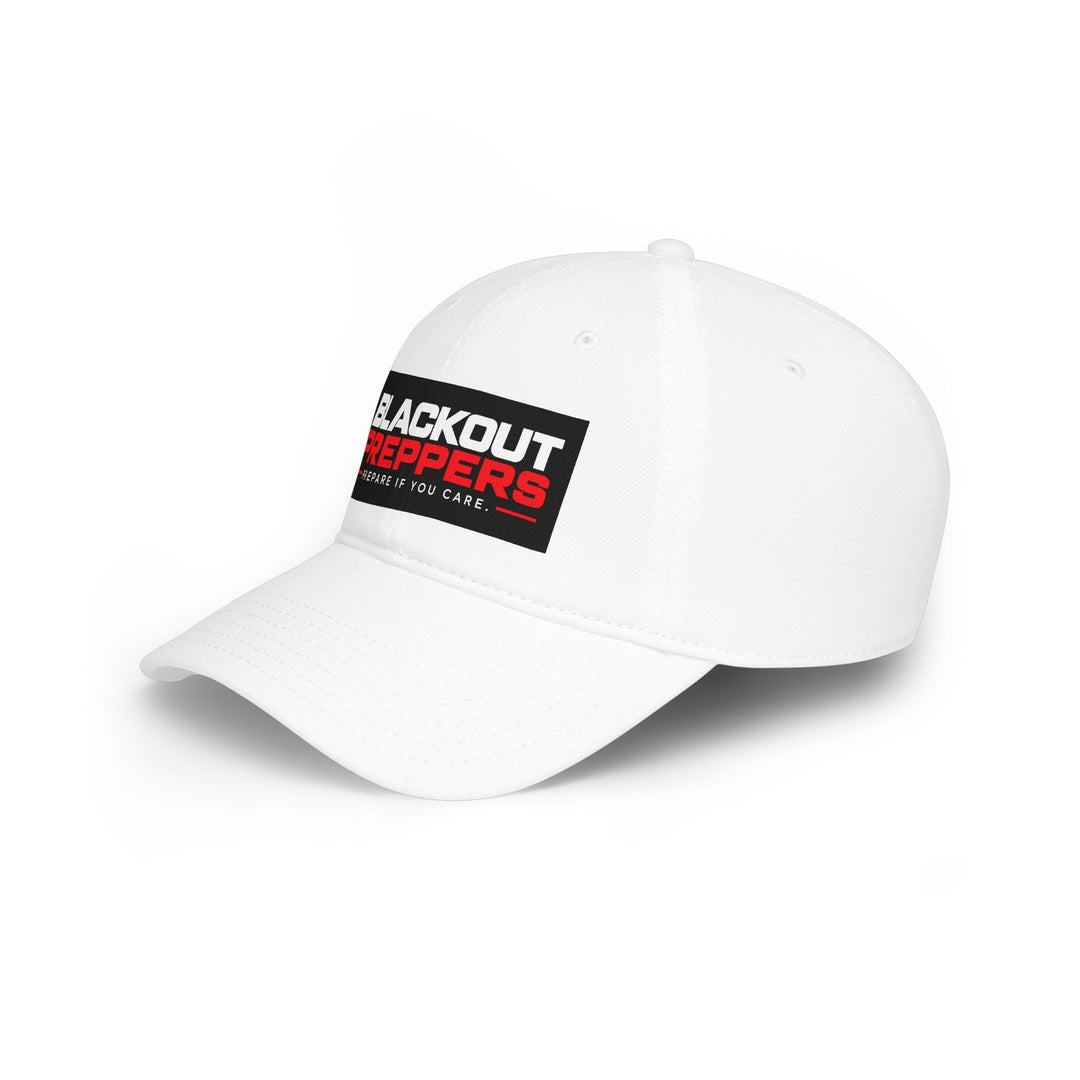 Blackout Preppers Low Profile Baseball Cap, White