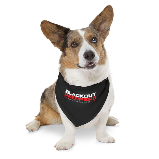 Blackout Preppers Pet Bandana Collar, Black