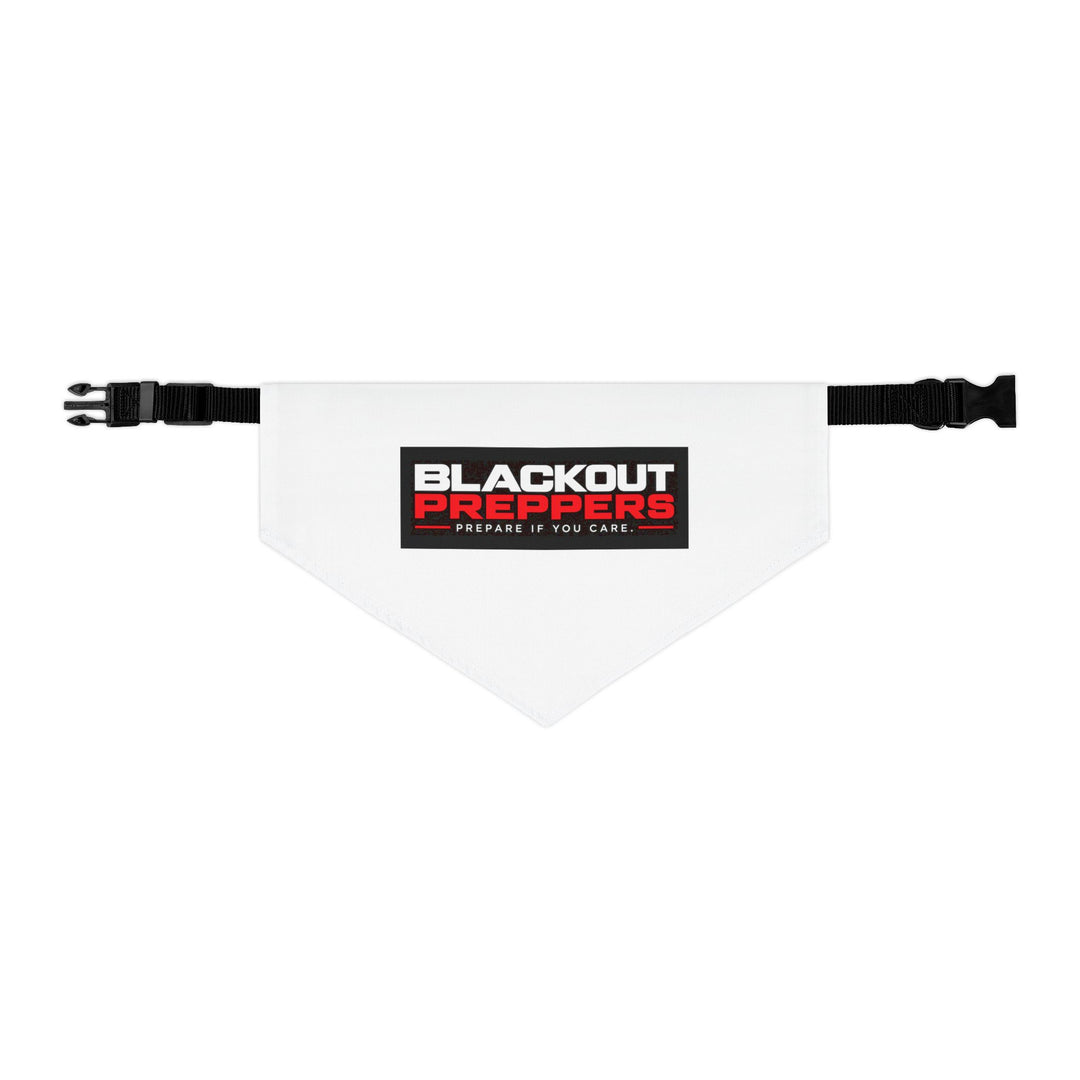 Blackout Preppers Pet Bandana Collar, White
