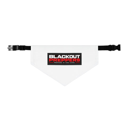 Blackout Preppers Pet Bandana Collar, White