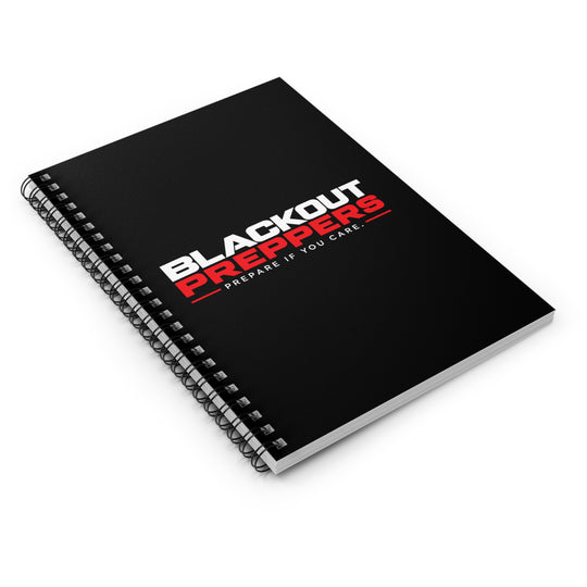 Blackout Preppers Ruled Spiral Notebook