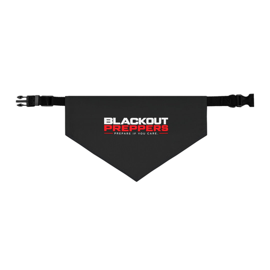 Blackout Preppers Pet Bandana Collar, Black