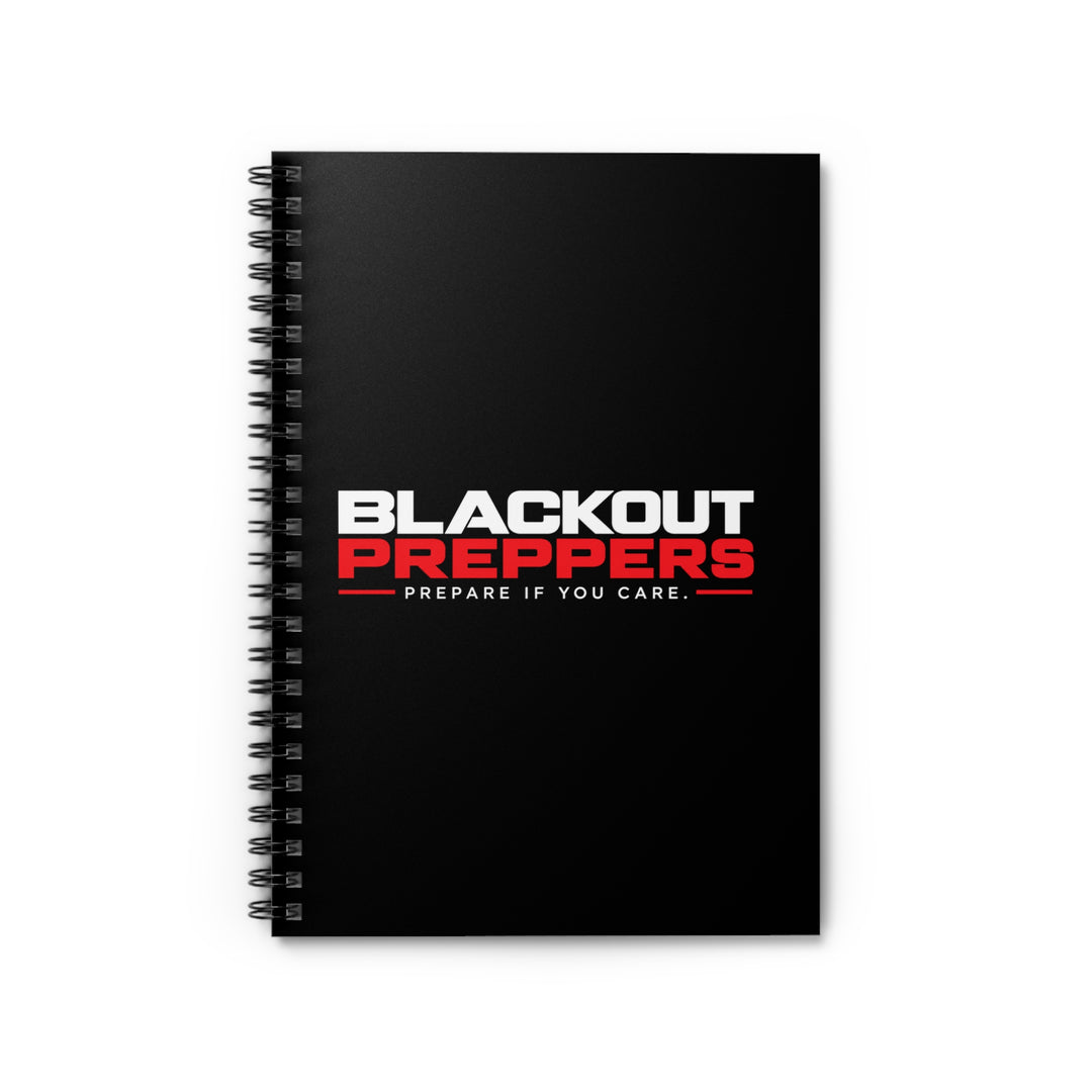 Blackout Preppers Ruled Spiral Notebook