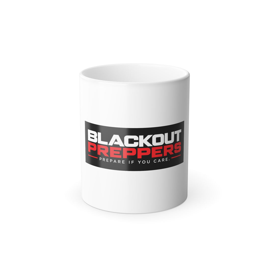 Blackout Preppers White-Design Color Morphing Mug, 11oz