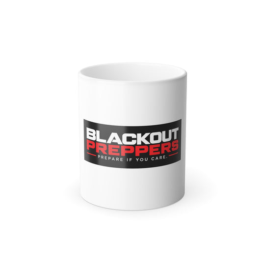 Blackout Preppers White-Design Color Morphing Mug, 11oz