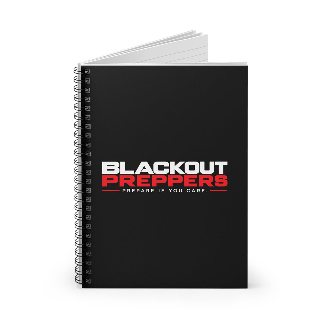 Blackout Preppers Ruled Spiral Notebook