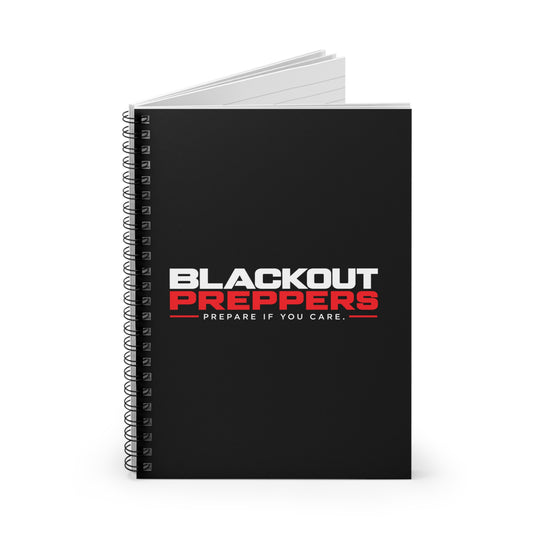 Blackout Preppers Ruled Spiral Notebook