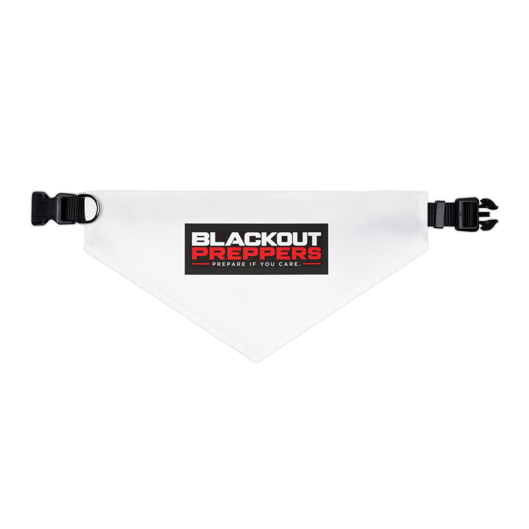 Blackout Preppers Pet Bandana Collar, White