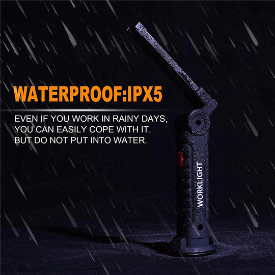Rechargeable LED COB Work Light – Bright Mechanic Flashlight with Magnetic Base