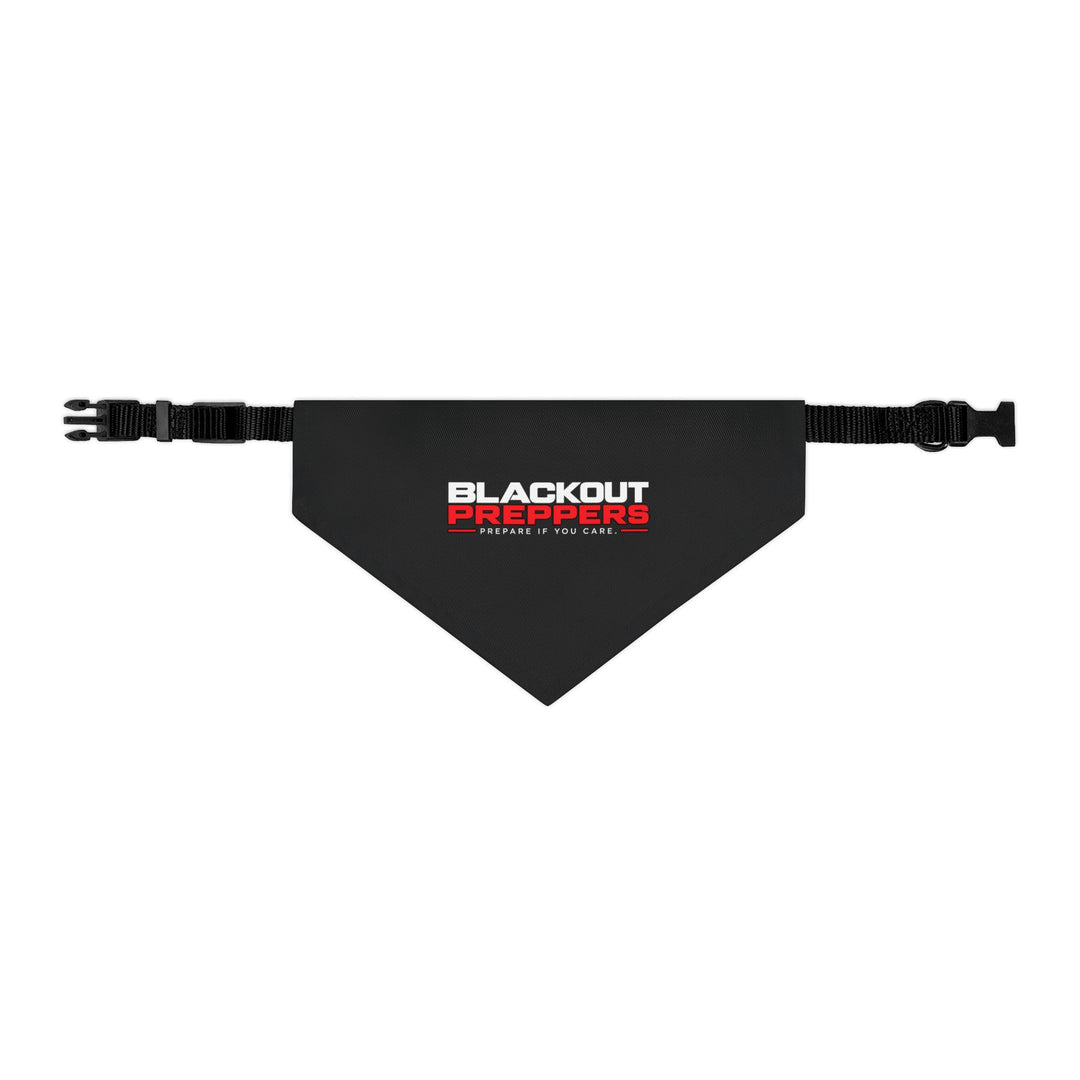 Blackout Preppers Pet Bandana Collar, Black