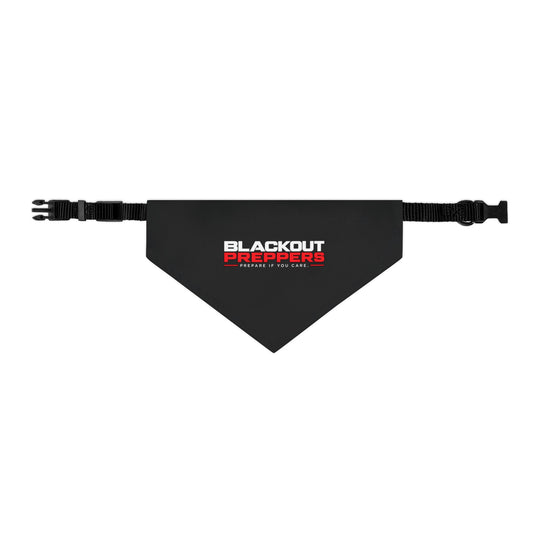 Blackout Preppers Pet Bandana Collar, Black