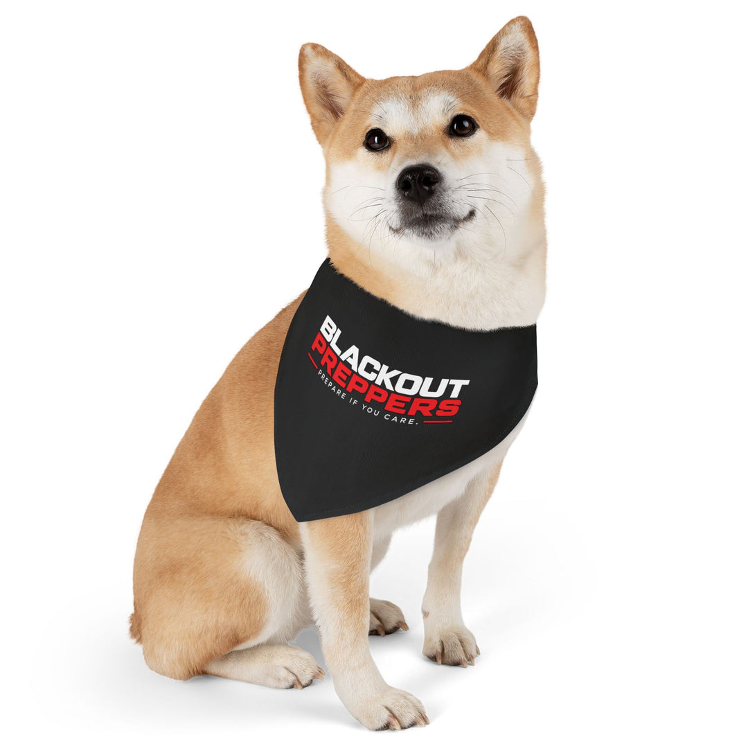 Blackout Preppers Pet Bandana Collar, Black