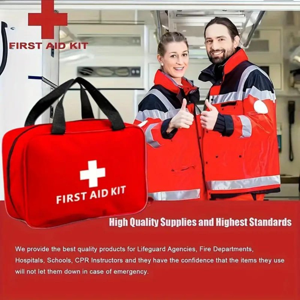 173-Piece Portable First Aid Kit for Home, Car & Travel