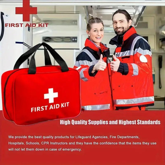 173-Piece Portable First Aid Kit for Home, Car & Travel