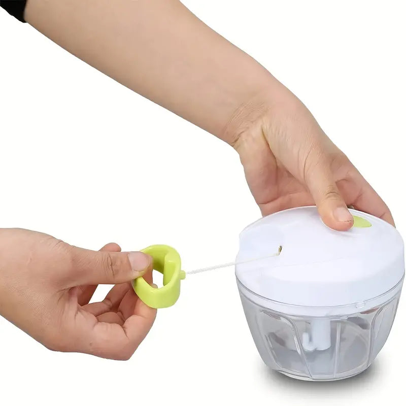 Manual Pull-Cord Food Chopper | No Electricity Needed