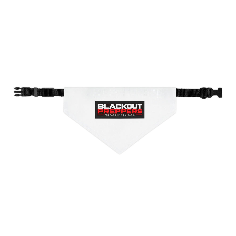 Blackout Preppers Pet Bandana Collar, White