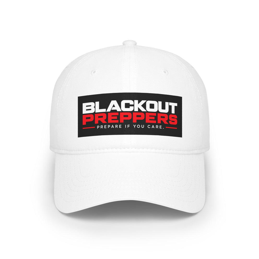Blackout Preppers Low Profile Baseball Cap, White