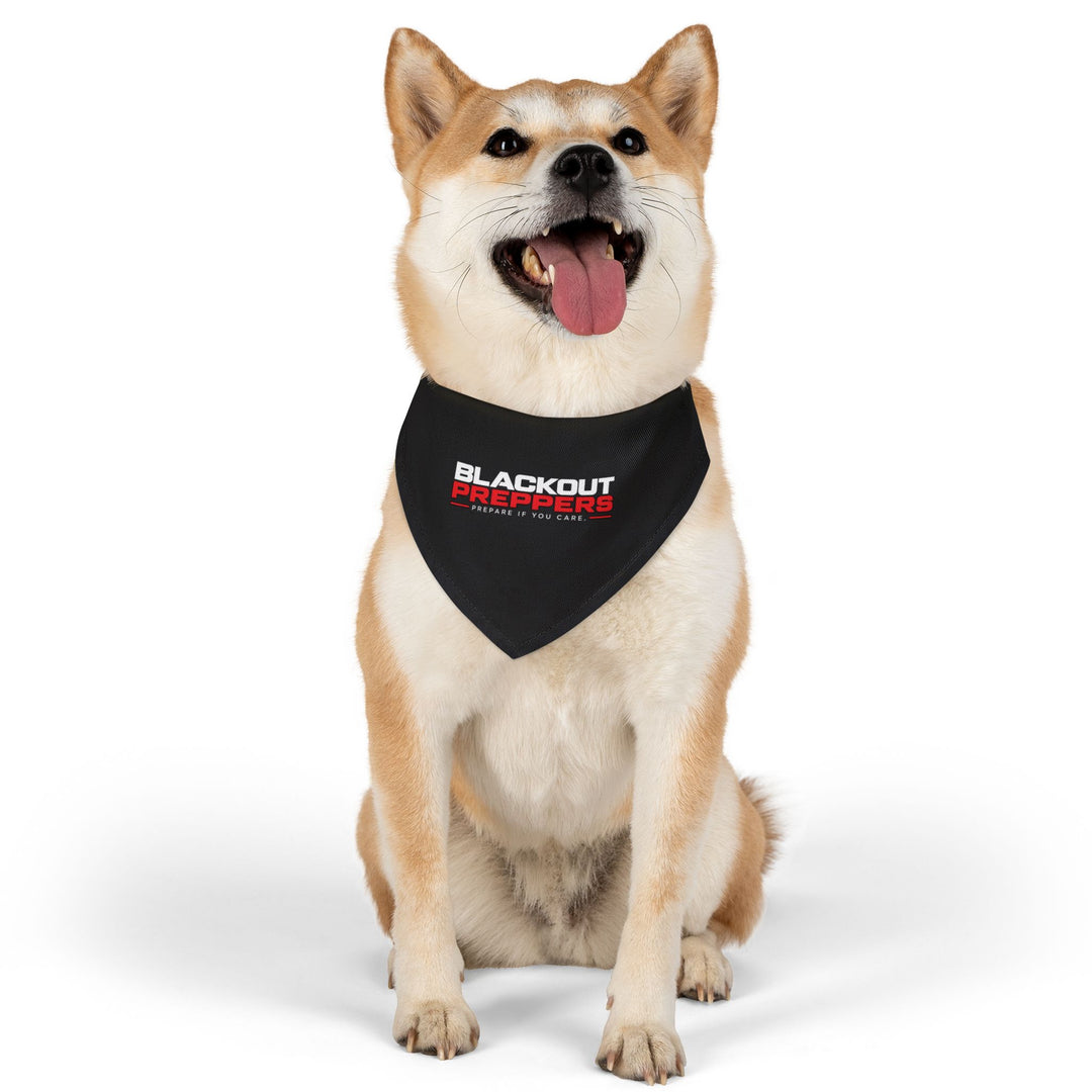 Blackout Preppers Pet Bandana Collar, Black