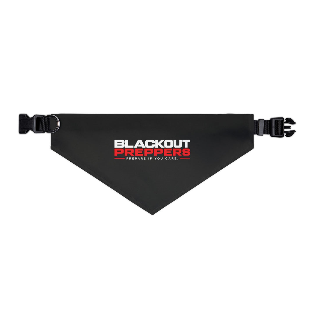Blackout Preppers Pet Bandana Collar, Black