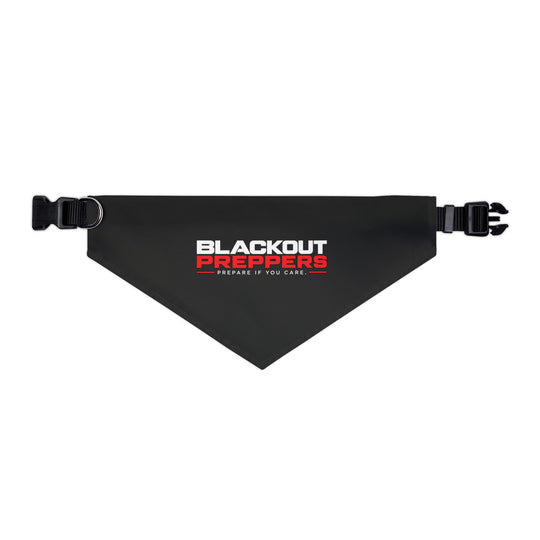 Blackout Preppers Pet Bandana Collar, Black