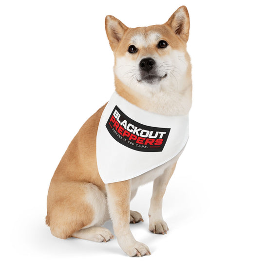 Blackout Preppers Pet Bandana Collar, White