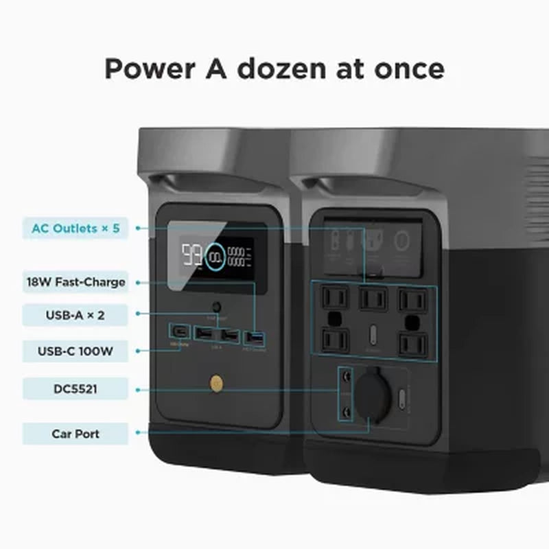 Ecoflow DELTA Mini Portable Power Station, 882Wh Solar Generator
