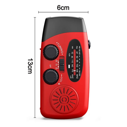 Emergency Hand-Crank & Solar Radio with Flashlight | 1000mAh