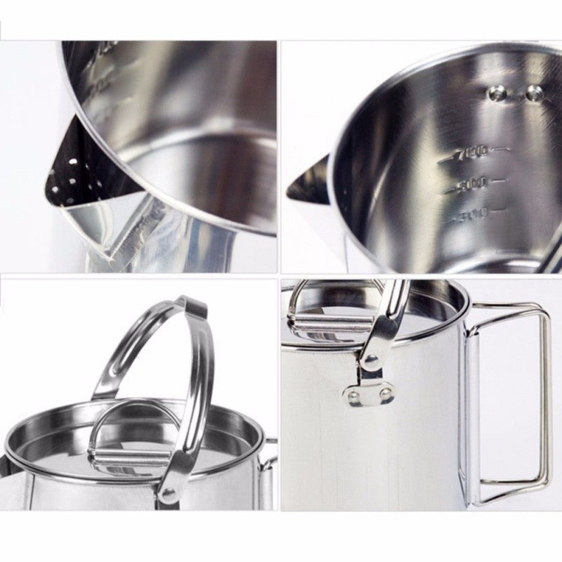 1.2L Stainless Steel Camping Kettle | Outdoor Meal & Water Prep