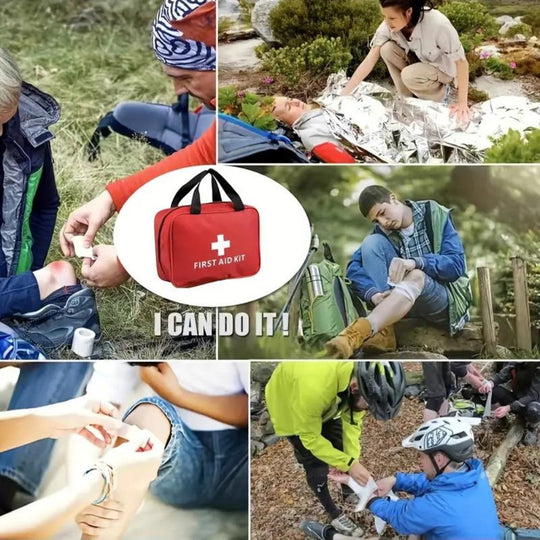 173-Piece Portable First Aid Kit for Home, Car & Travel