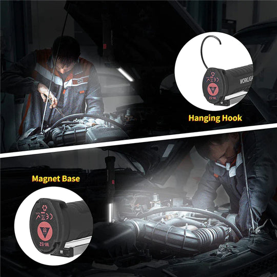 Rechargeable LED COB Work Light – Bright Mechanic Flashlight with Magnetic Base