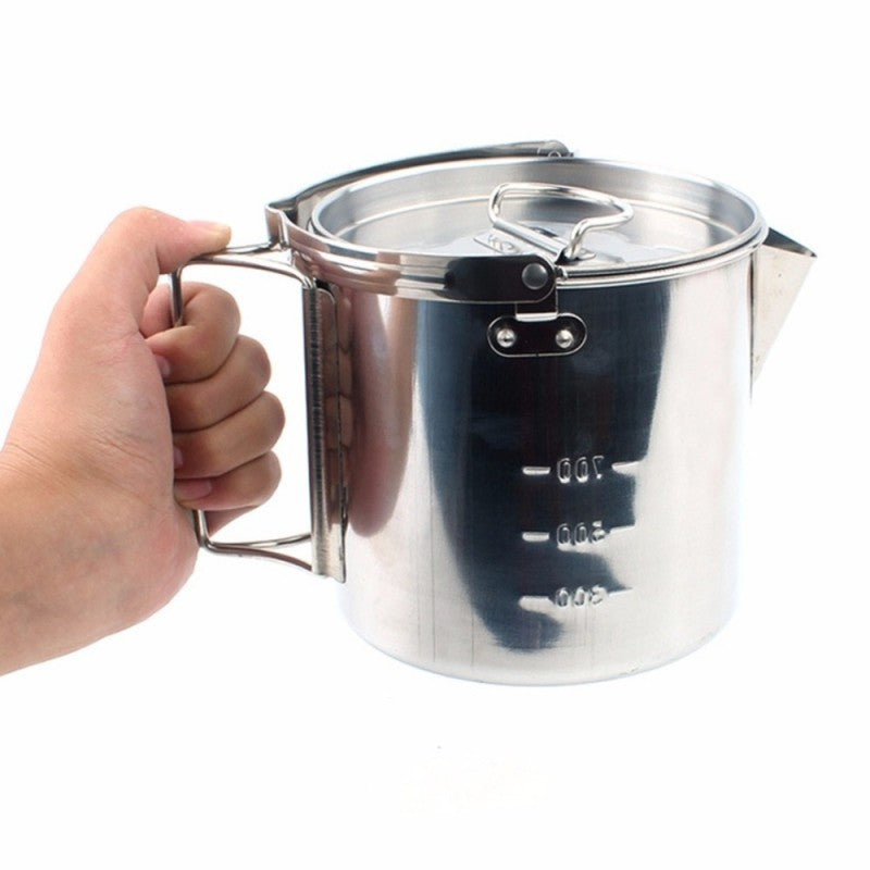 1.2L Stainless Steel Camping Kettle | Outdoor Meal & Water Prep