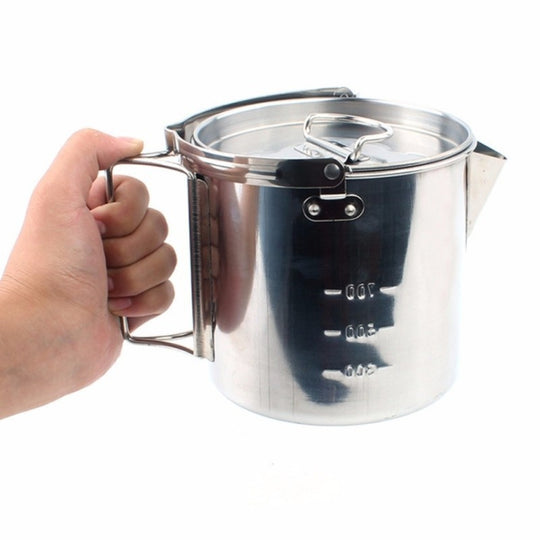 1.2L Stainless Steel Camping Kettle | Outdoor Meal & Water Prep