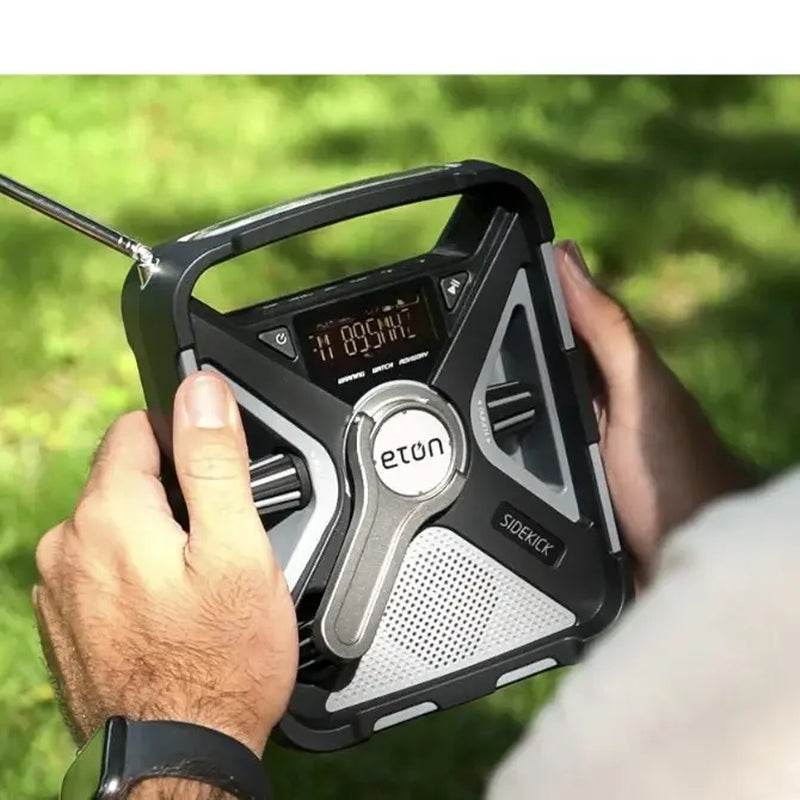 [Eton Corporation] + [Emergency Preparedness] + [Multi-Powered Weather Alert Radio] + [Eton - Sidekick, Ultimate Camping AM/FM/NOAA Radio with S.A.M.E Technology, Solar/Crank/Battery Powered, Bluetooth, LED & Ambient Flashlight, USB, Audio Rechargeable