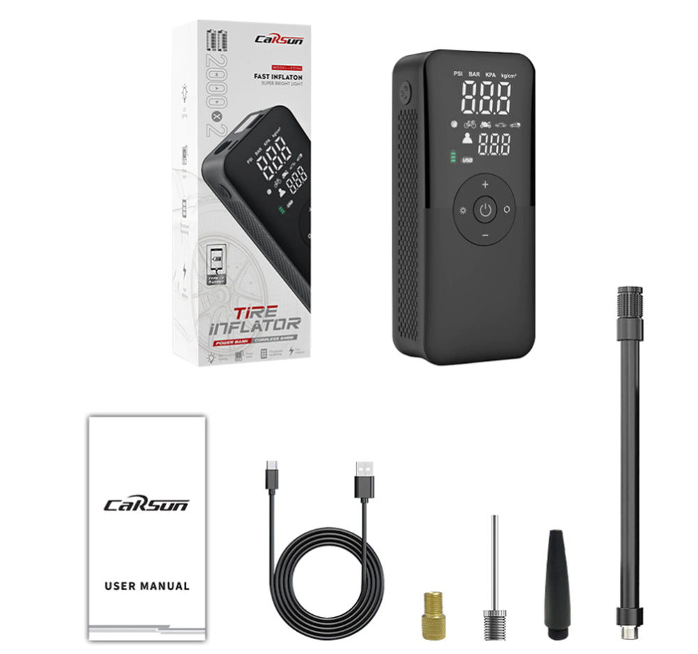 Portable Digital Tire Inflator – Emergency 12V Car Air Compressor