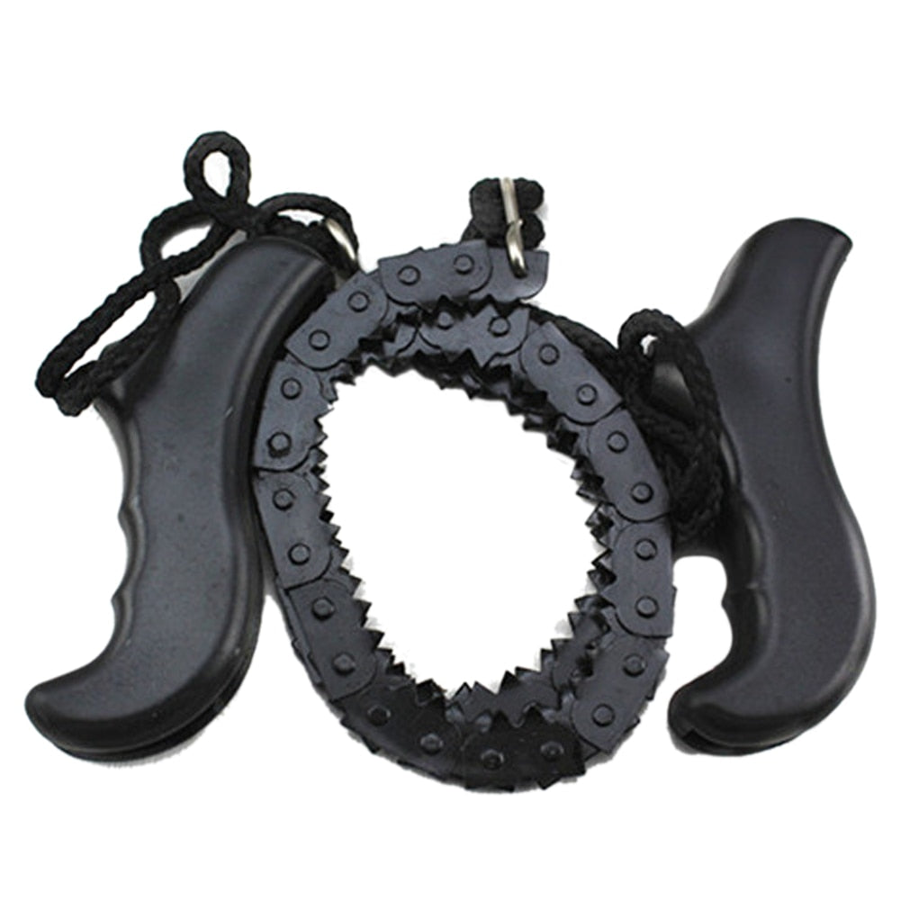 50CM Camping Emergency Survival Hand Gear Pocket Chain Saw ChainSaw Stainless Steel Teeth Wire Saw Telescopic Handle Tool